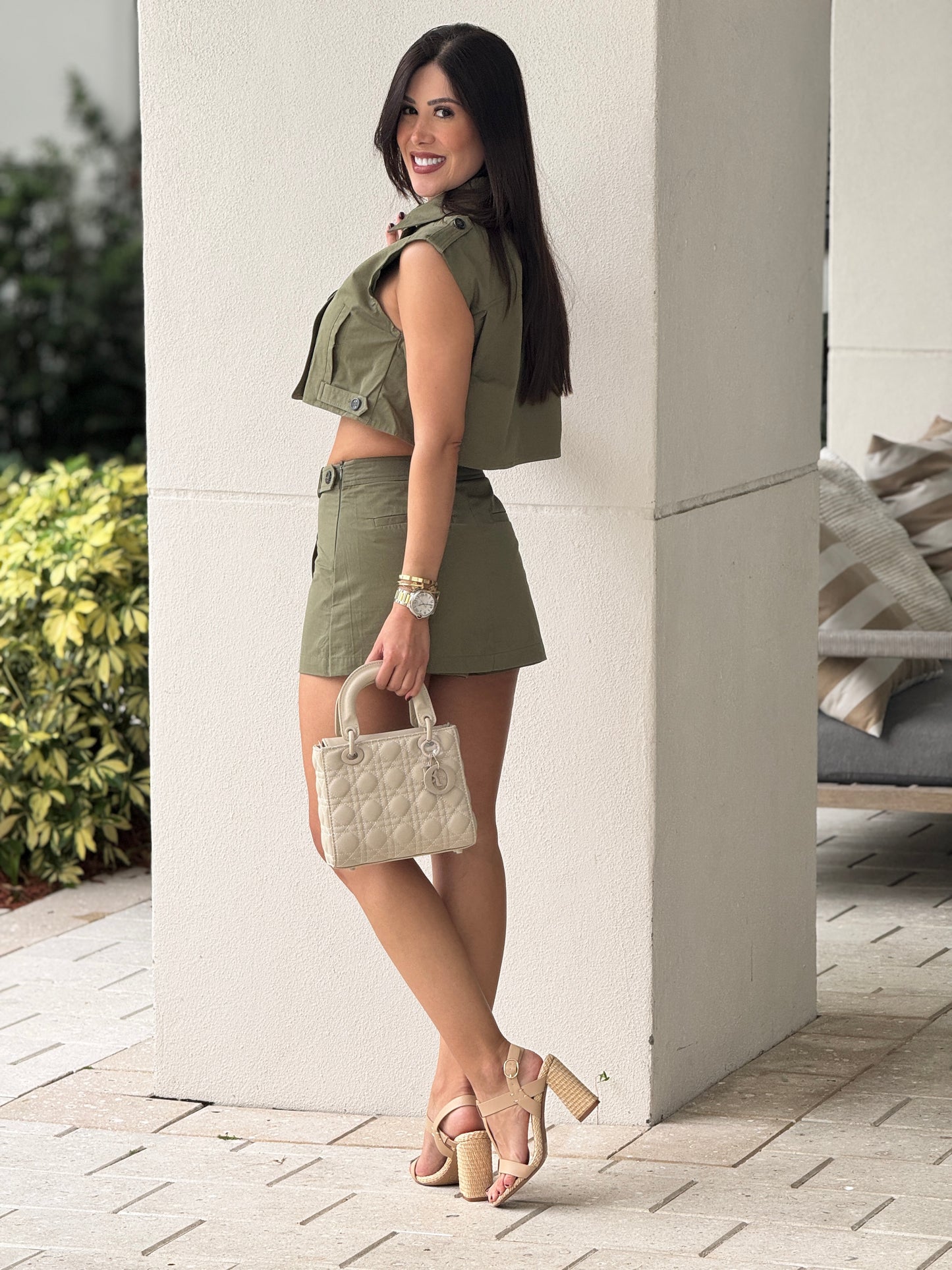 Tency Green Skort Set