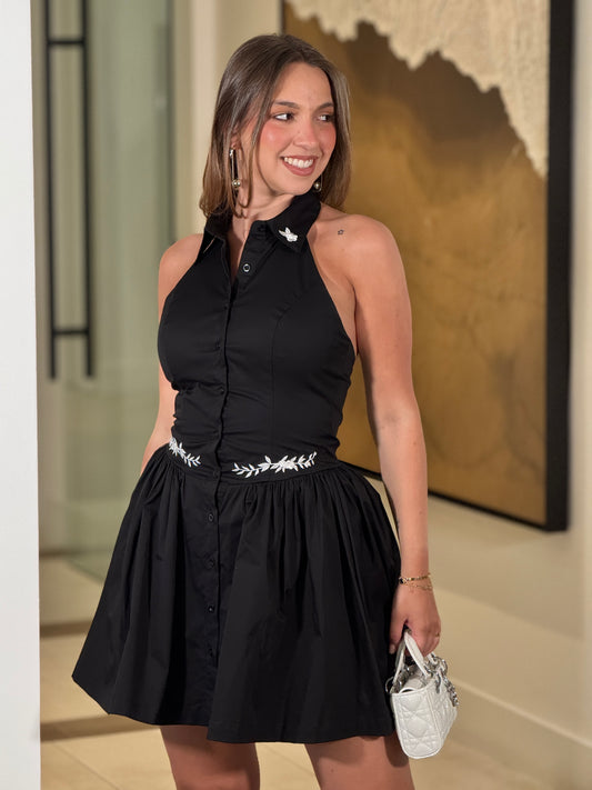 Swan Black Bubble Dress