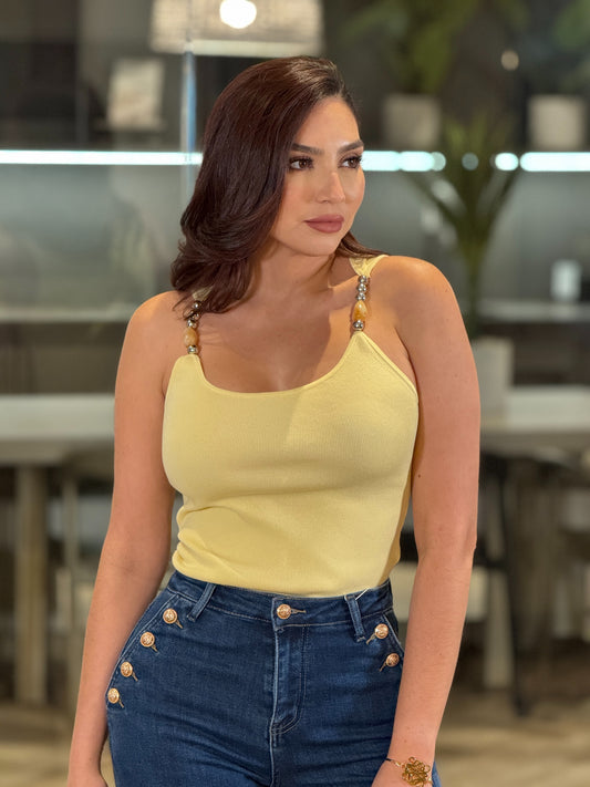 Milka Beads Yellow Top