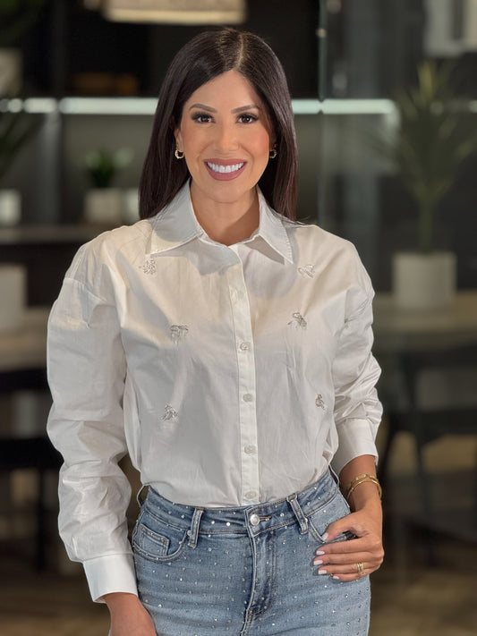 Angelica White Bows Shirt