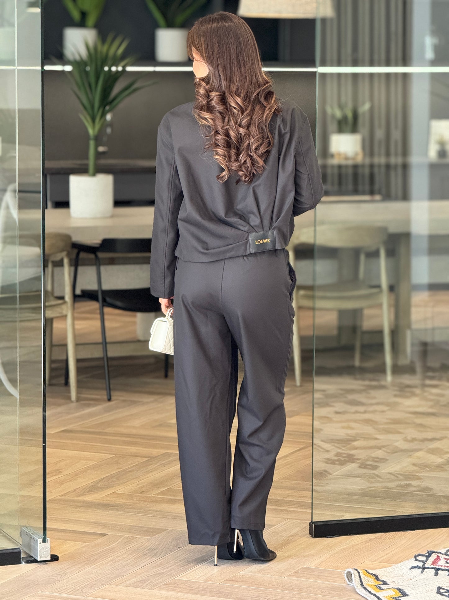 Lore Black Pleated & Jacket Set