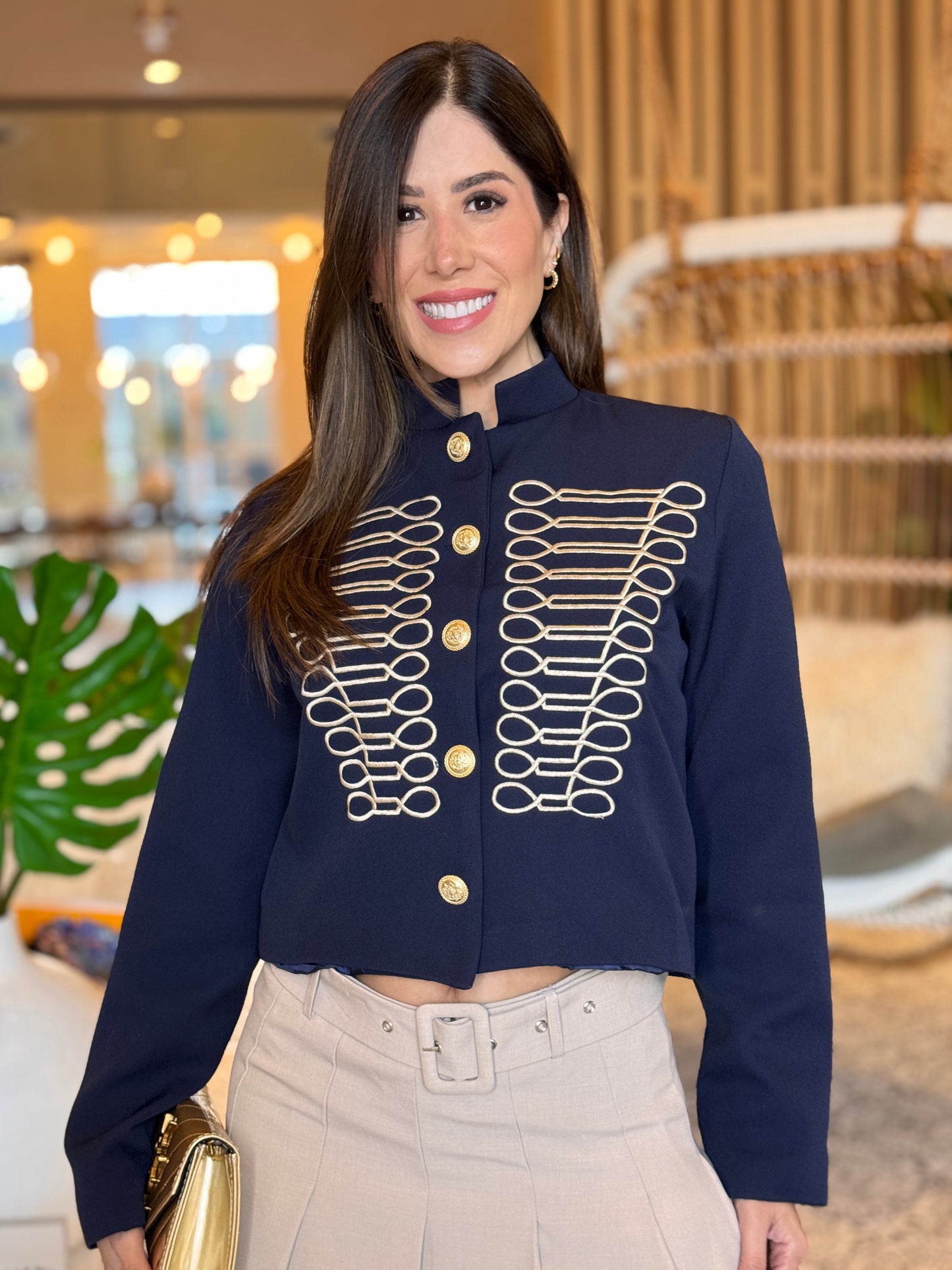 Liberty Navy/Gold Jacket Top