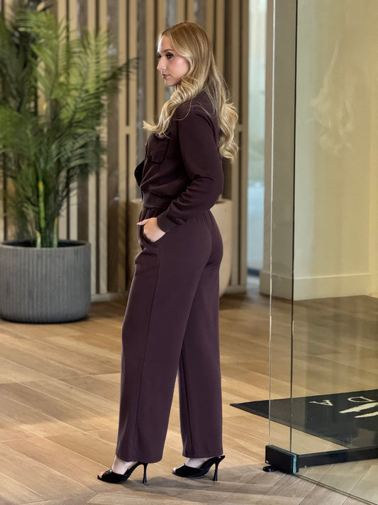 Vogue Brown Bomber Set