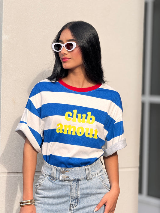 Club Blue/White/Red Lines T-Shirt