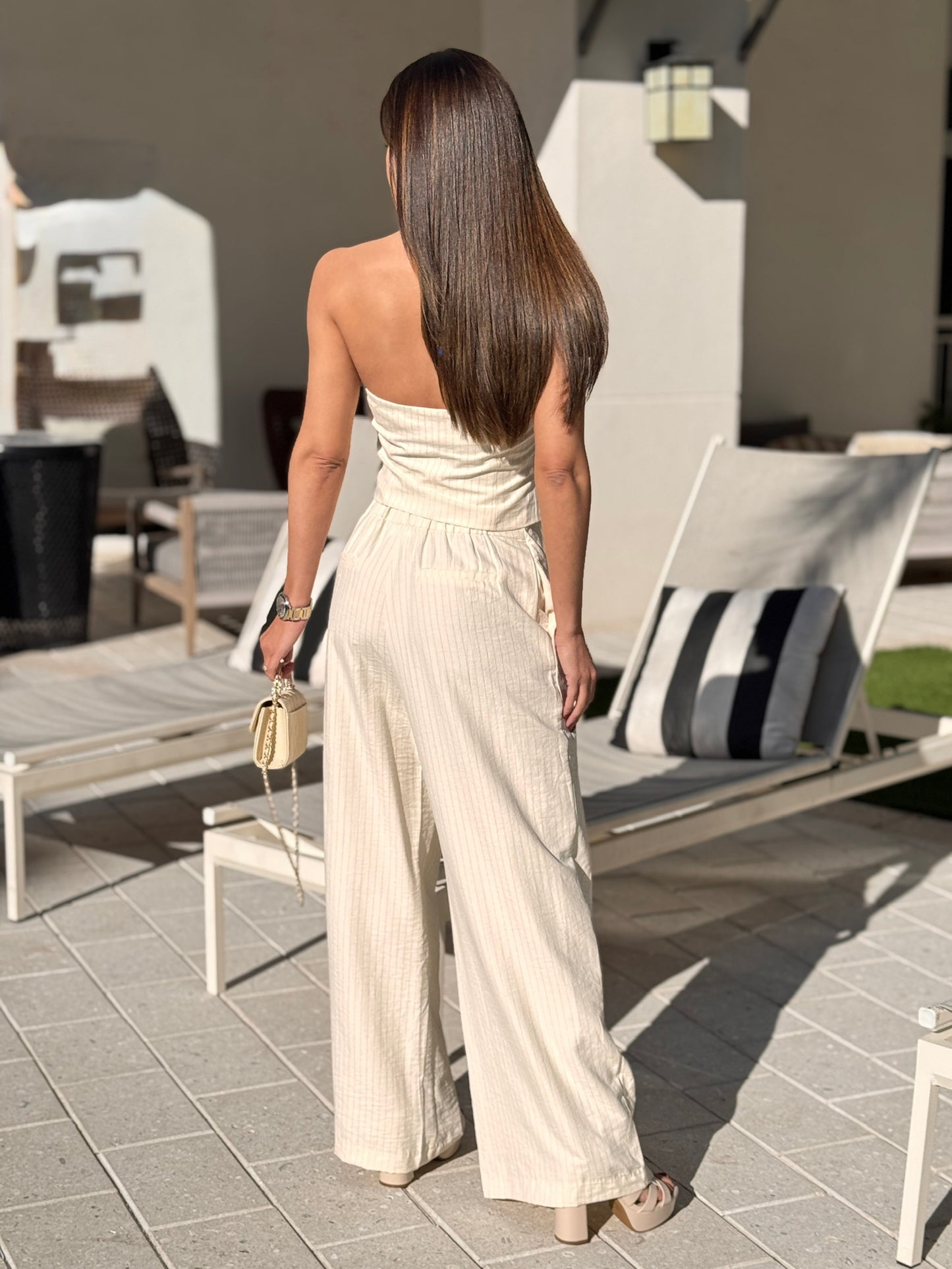 Cactus Beige Lines Crossed Set