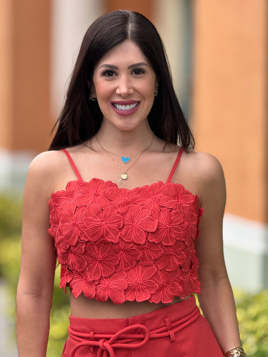 Coraline Orange Floral Set