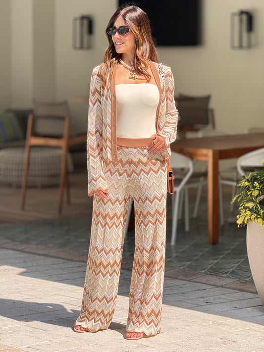 Rivera Brown/Beige Crochet Set