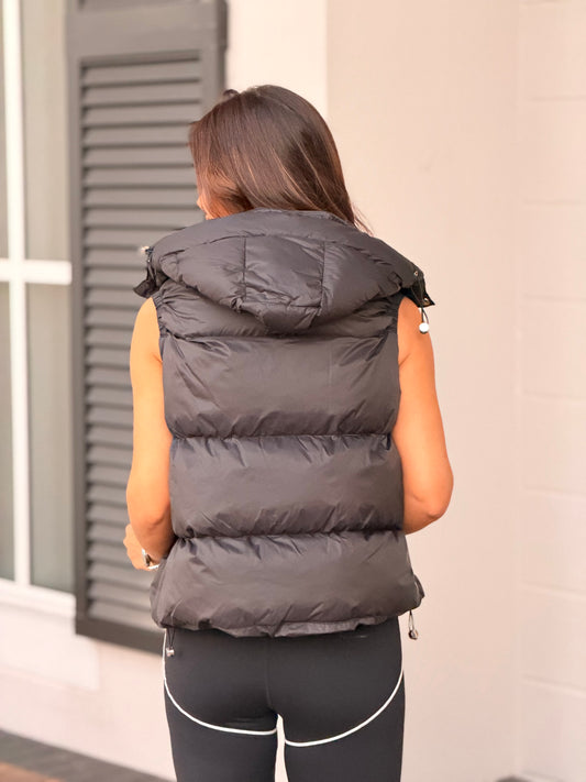 Marfa Black Puffy Vest
