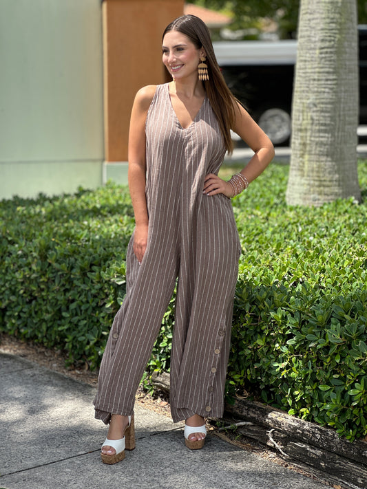 Miranda Brown Lines Jumpsuit