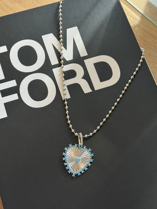 Esperanza Heart Little Balls Necklace