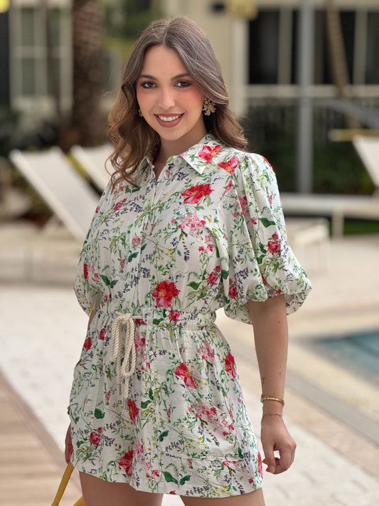 Luxxie White Floral Jumpsuit