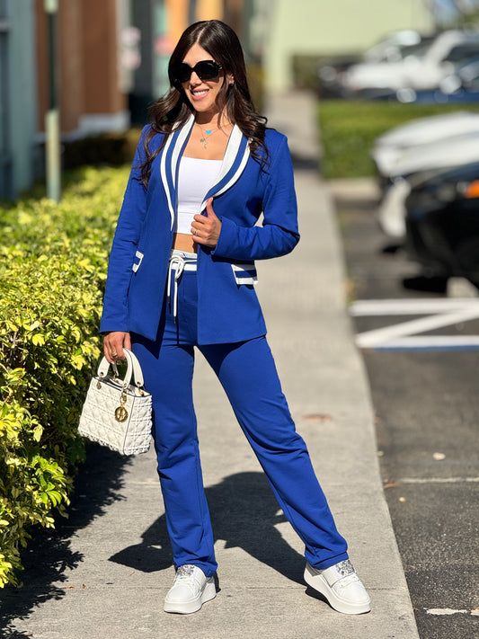 Turkish Blue Blazer Set