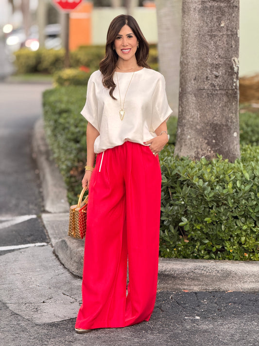Glam Red Pants