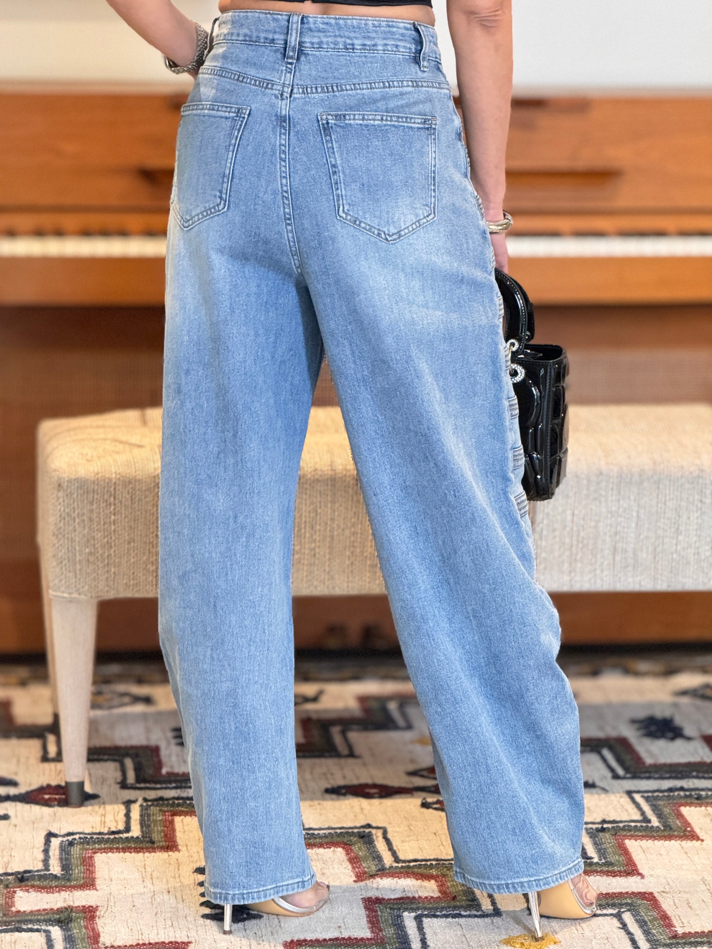 Liberty Light Denim Barrel Jeans