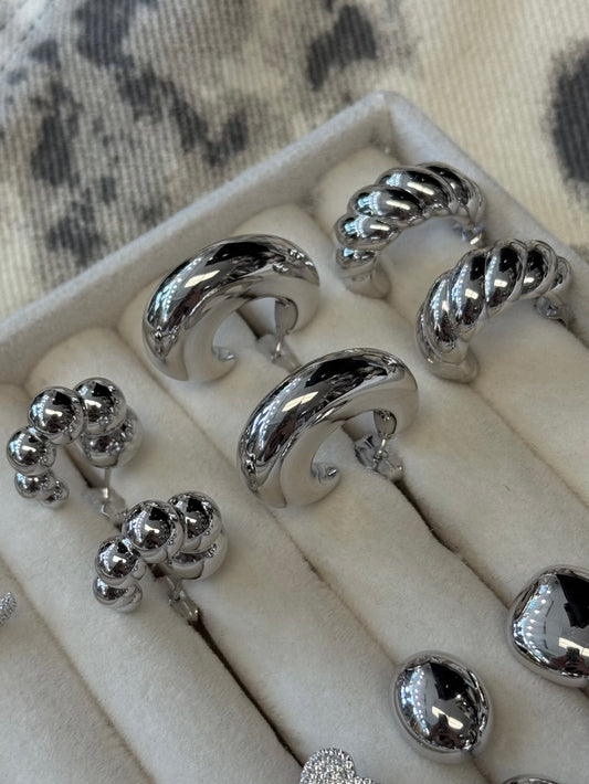 925 Silver Hoops Earrings