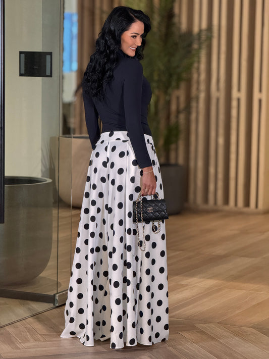 Danna White Polka Dots Pants