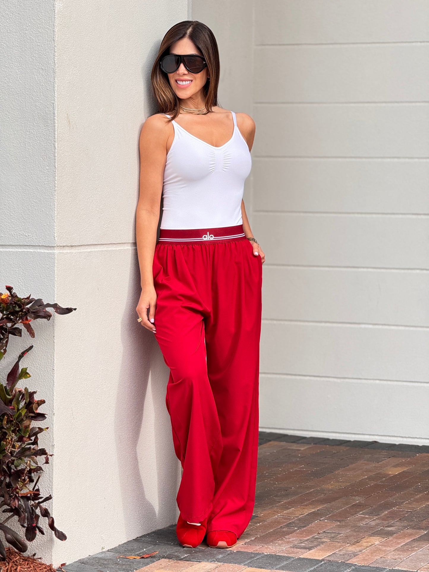 Lalo Red Nylon Pants