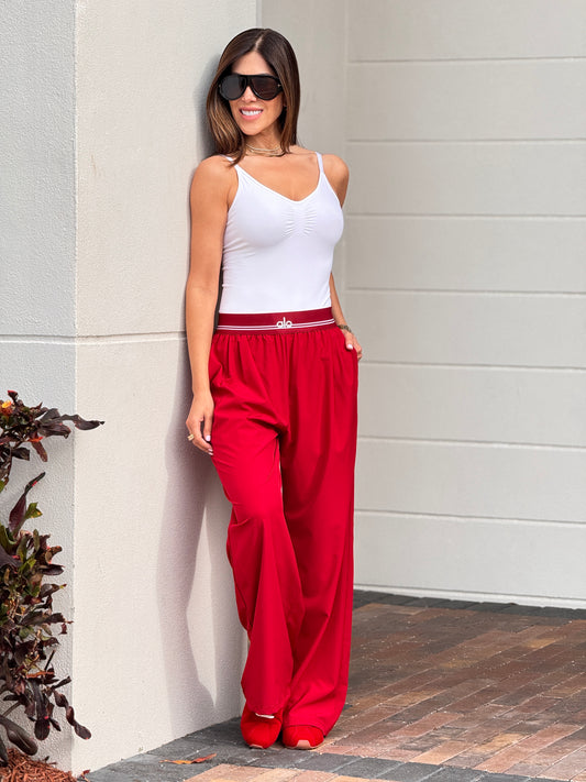 Lalo Red Nylon Pants