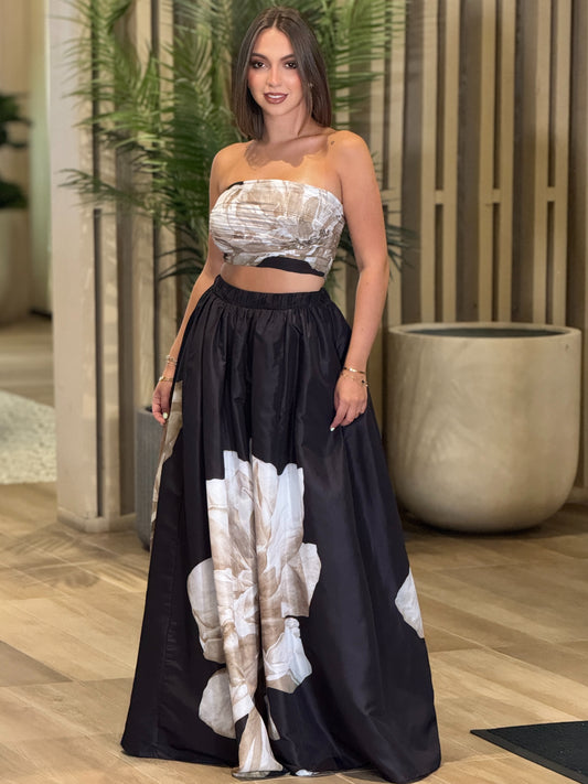 Luxxie Black Skirt Set Gala