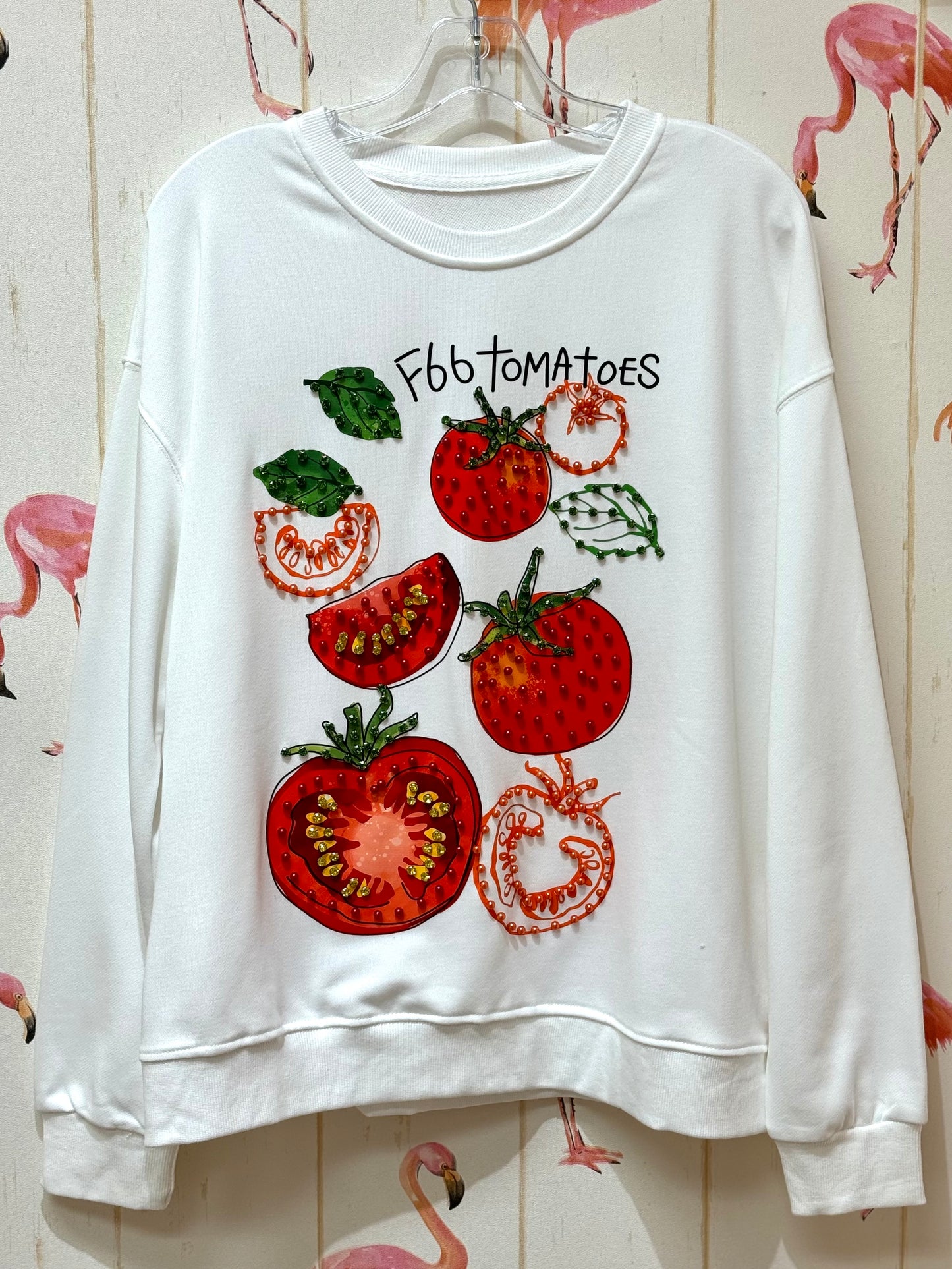 The Tomatoes Rhinestone Sweater Top