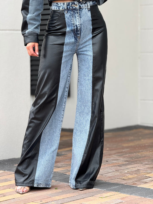 Angelica Black/Denim Turkish Pants