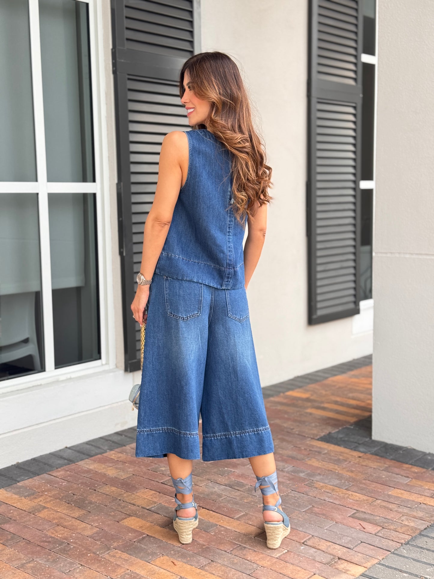 Amber Indigo Soft Denim Top