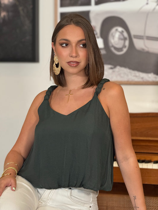 Naked Green Bubbles Top