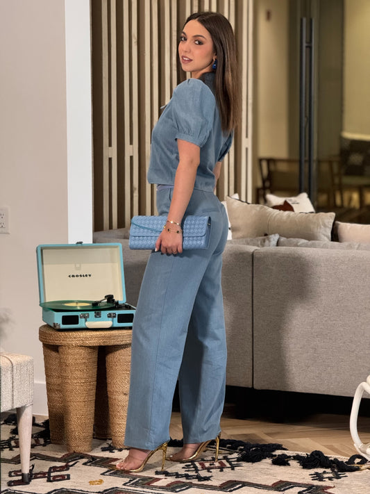 Ovianca Link Denim/Blue Waistband Set