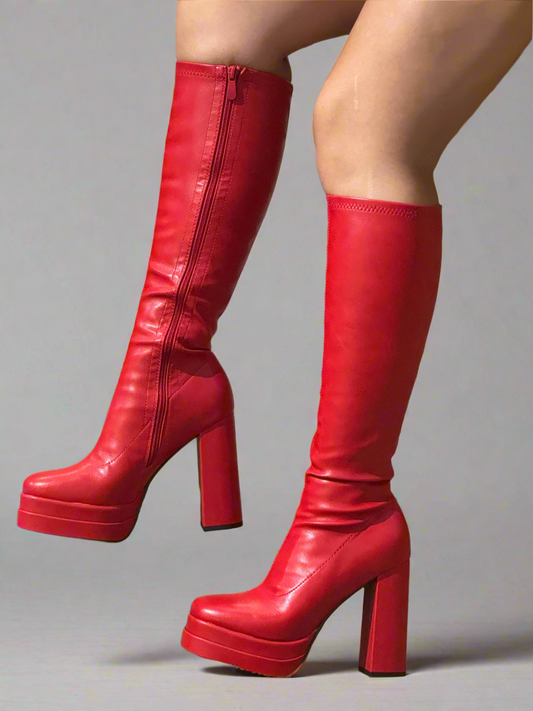 Tsunami Red High Boots