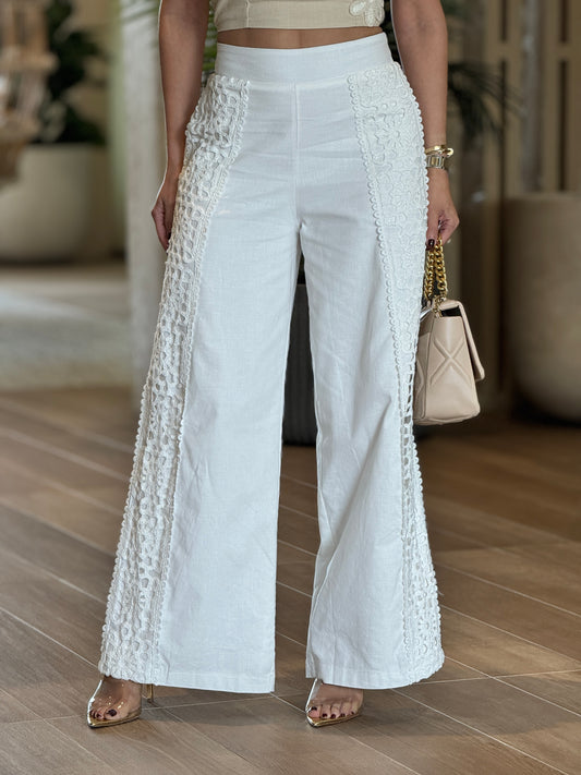 Bélgica White Torchon Pants
