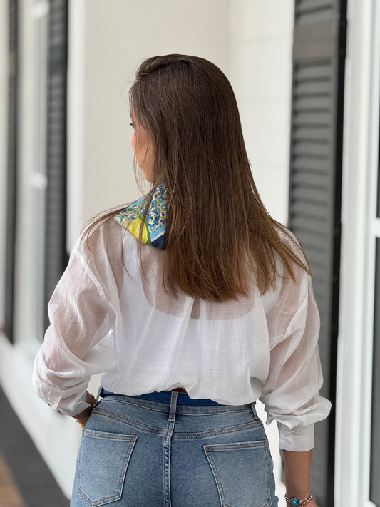 Dreamy White Sheer Blouse