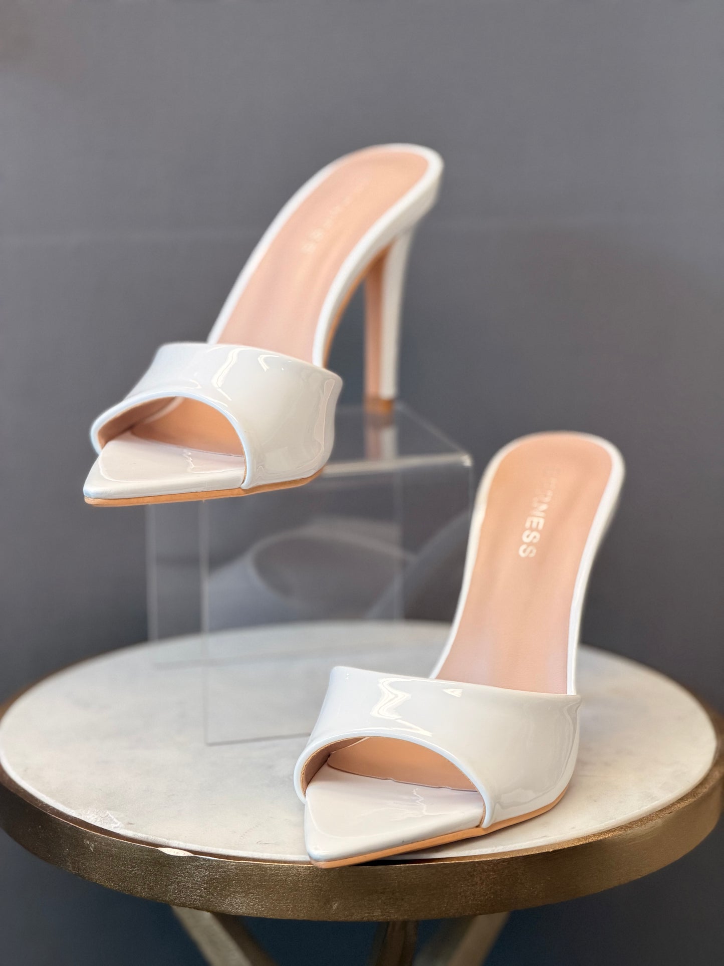 Chelli White Heel Sandals
