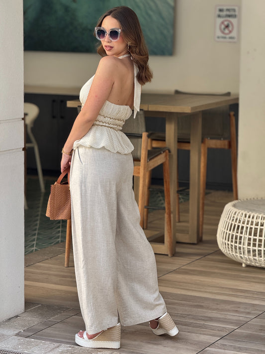 Bonnie Beige Crochet Top (Shells)