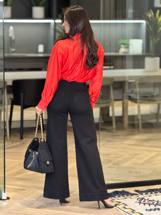 Risen Black High Waisted Jeans