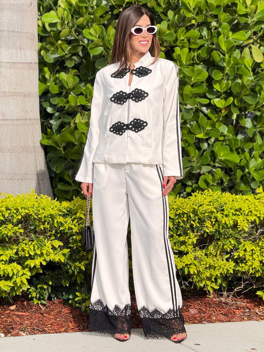 Napoleón White Classy Blazer Set