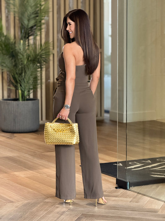 Editte Green Belts Vest Set