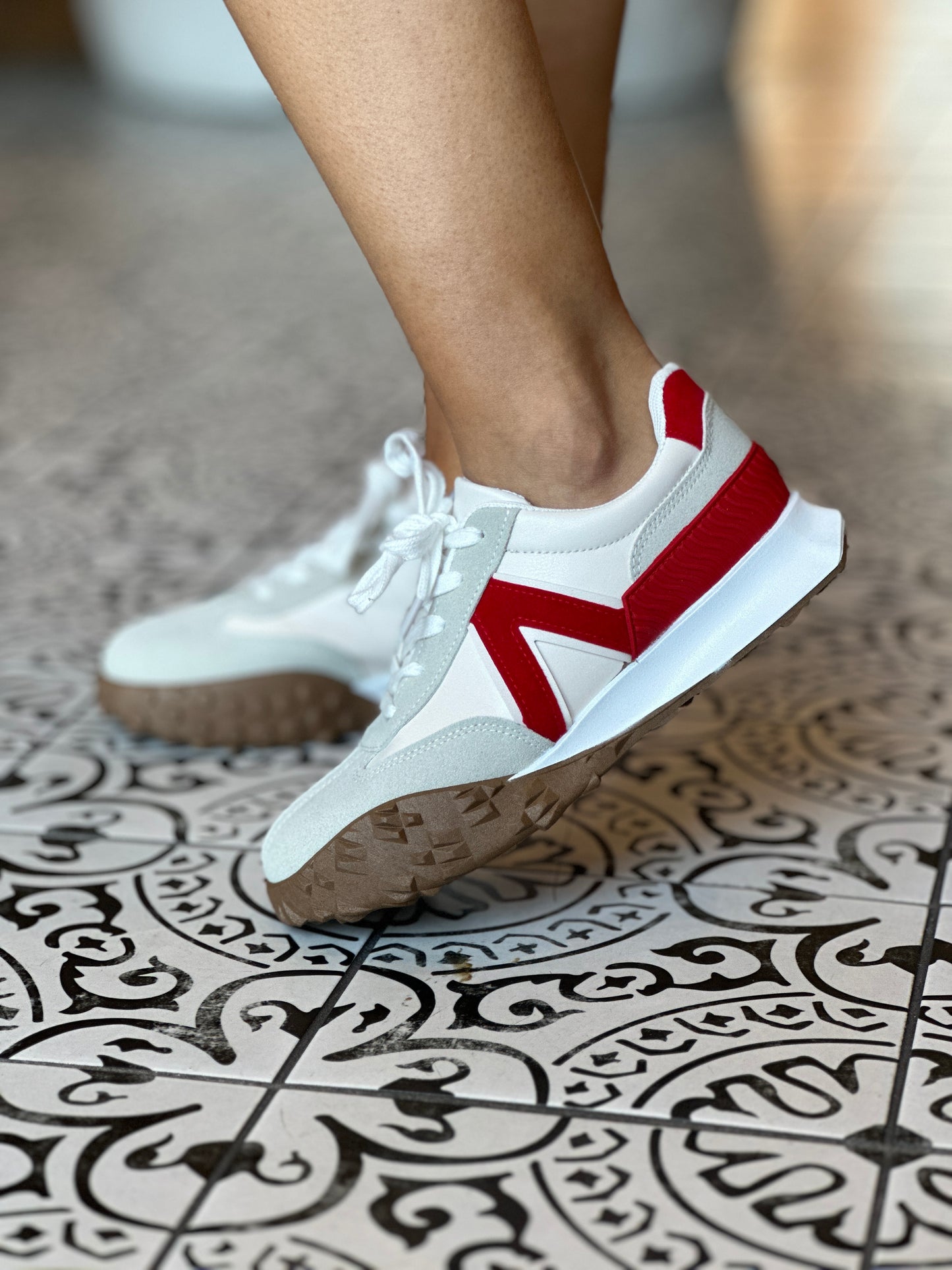 Balance Red White Sneakers