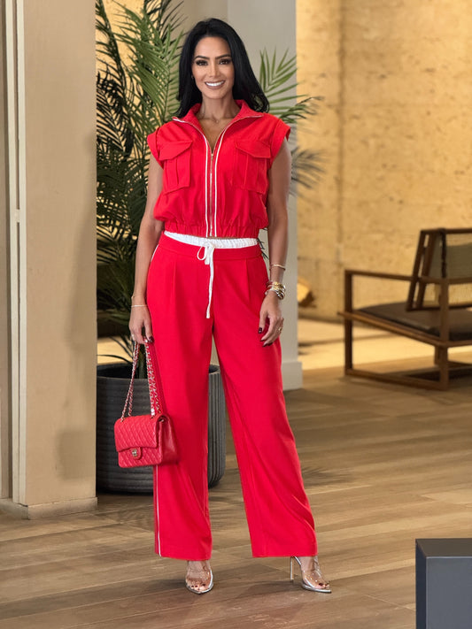 Strut Red/White Vest Set