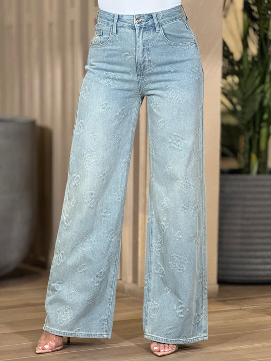 Cece Rose Denim Pants