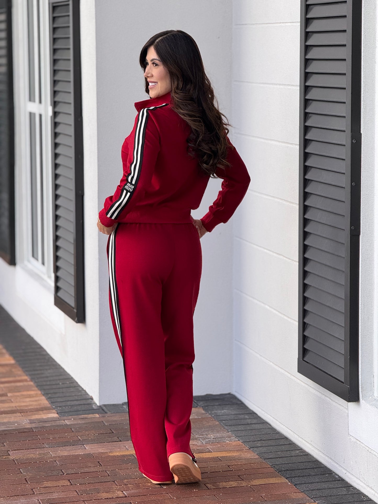 Miu Burgundy Lines Sport