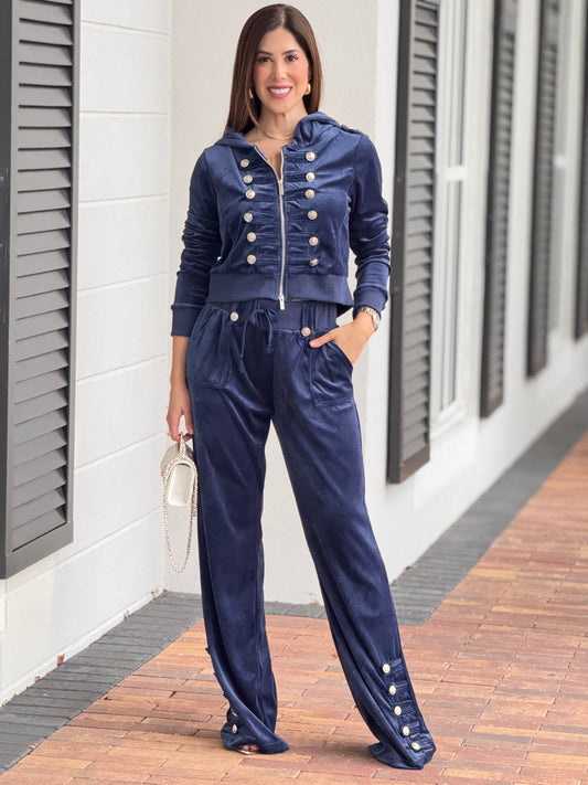 Mellow Napo Blue Velvet Studs Sport Set