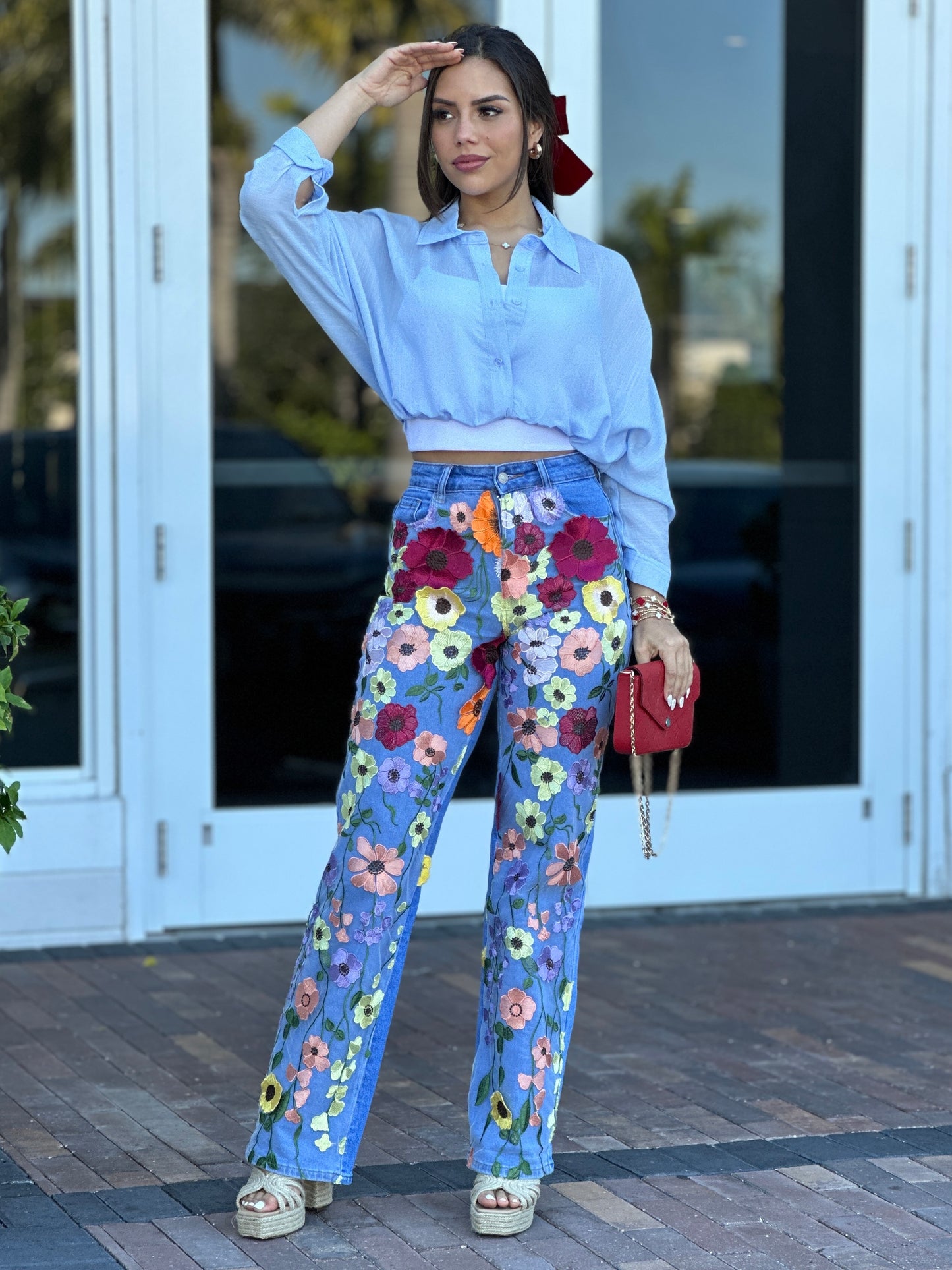 Taylor 3D Flowers Jeans