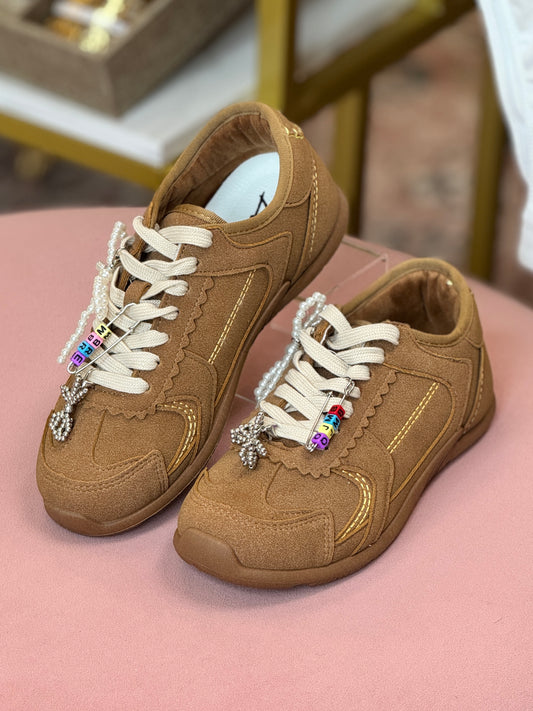 Miu Brown Charm Sneakers