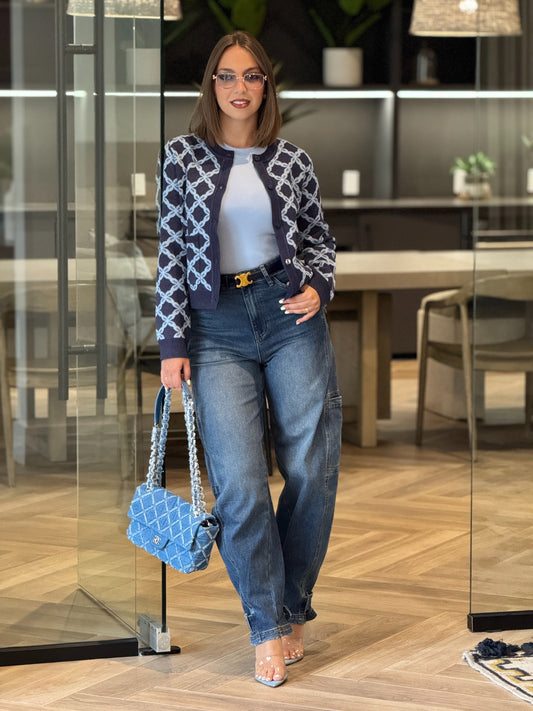 Vibrant Rope Barrel Jeans