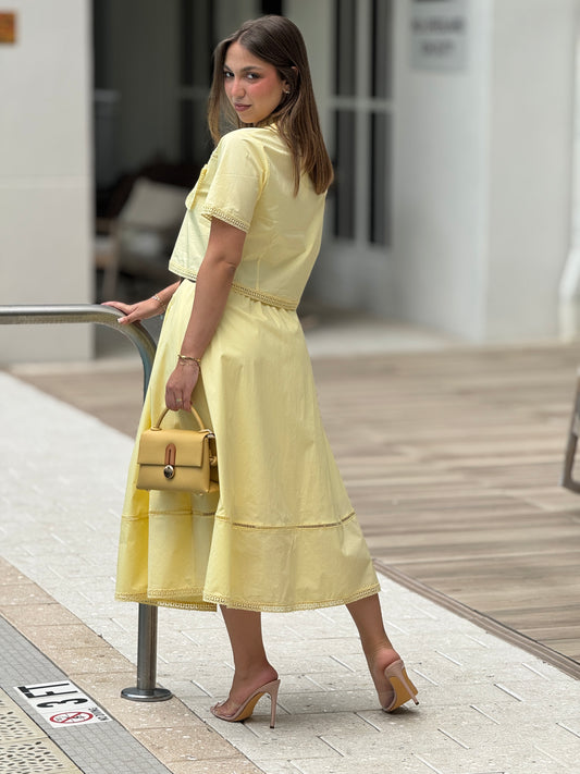 Rosetta Yellow Skirt Set