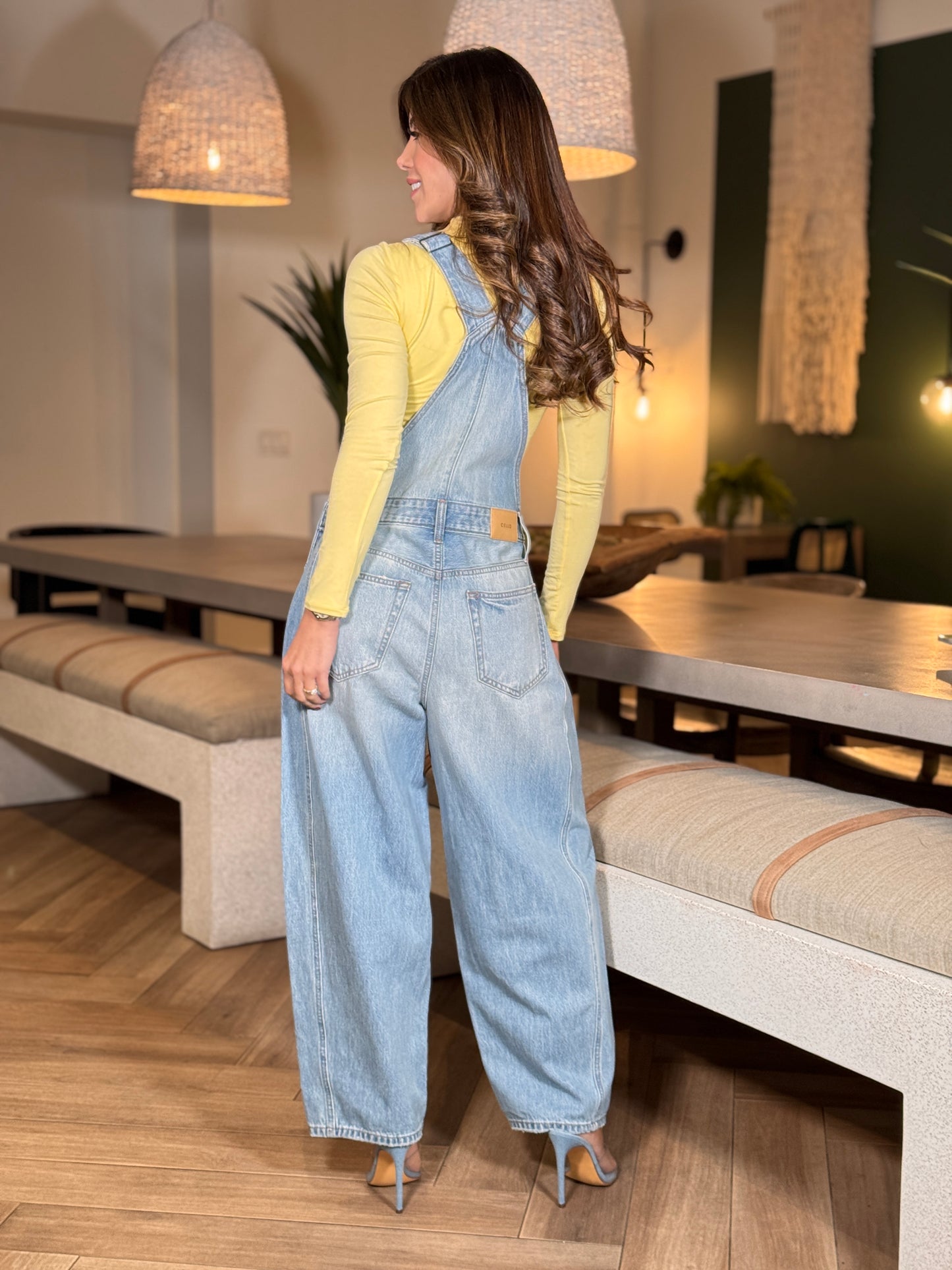 Cielito Light Denim Wide Leg Jumpsuit