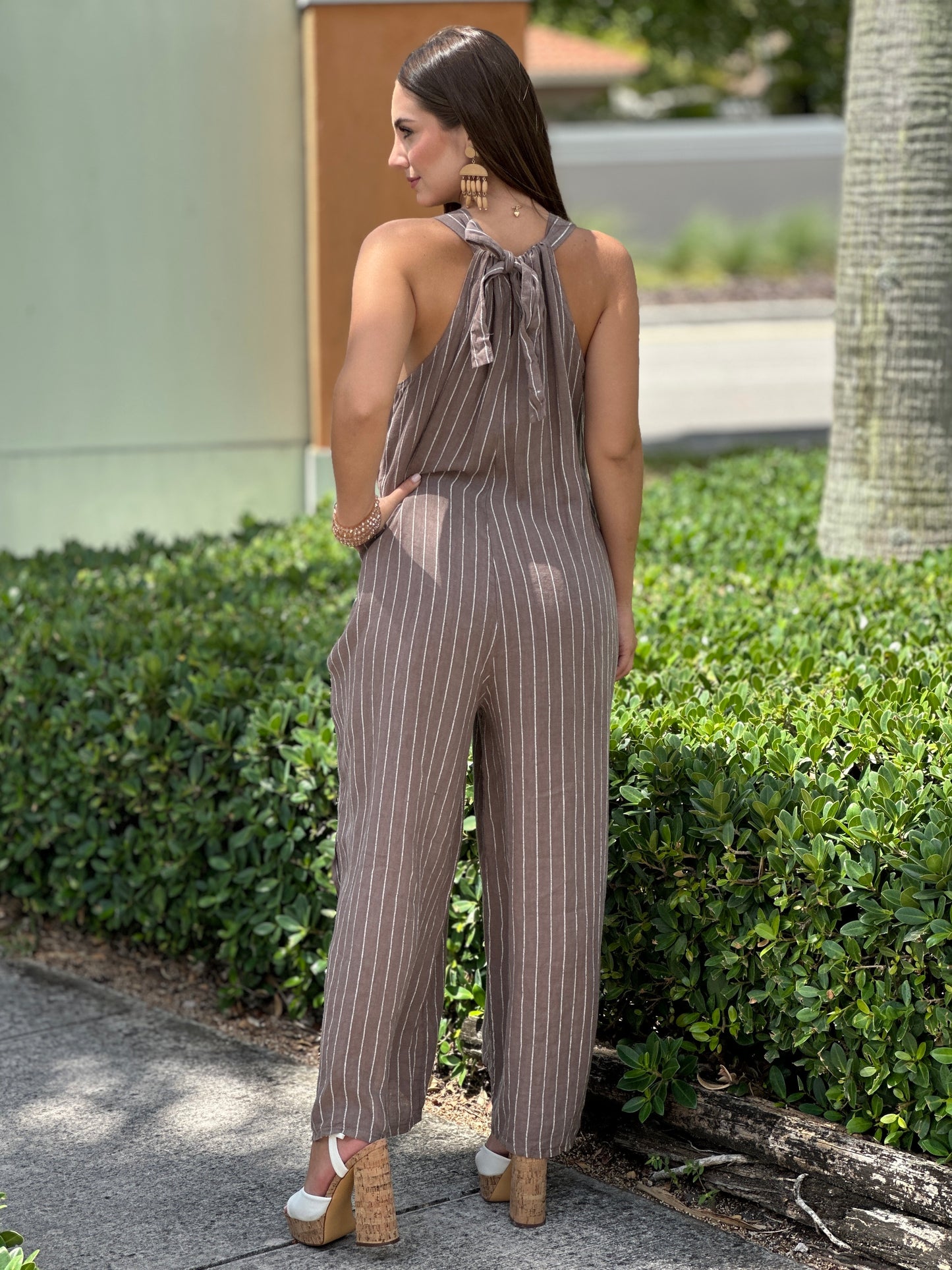 Miranda Brown Lines Jumpsuit