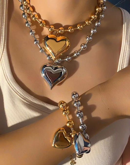 Chunky Hearts Jewerly Sets