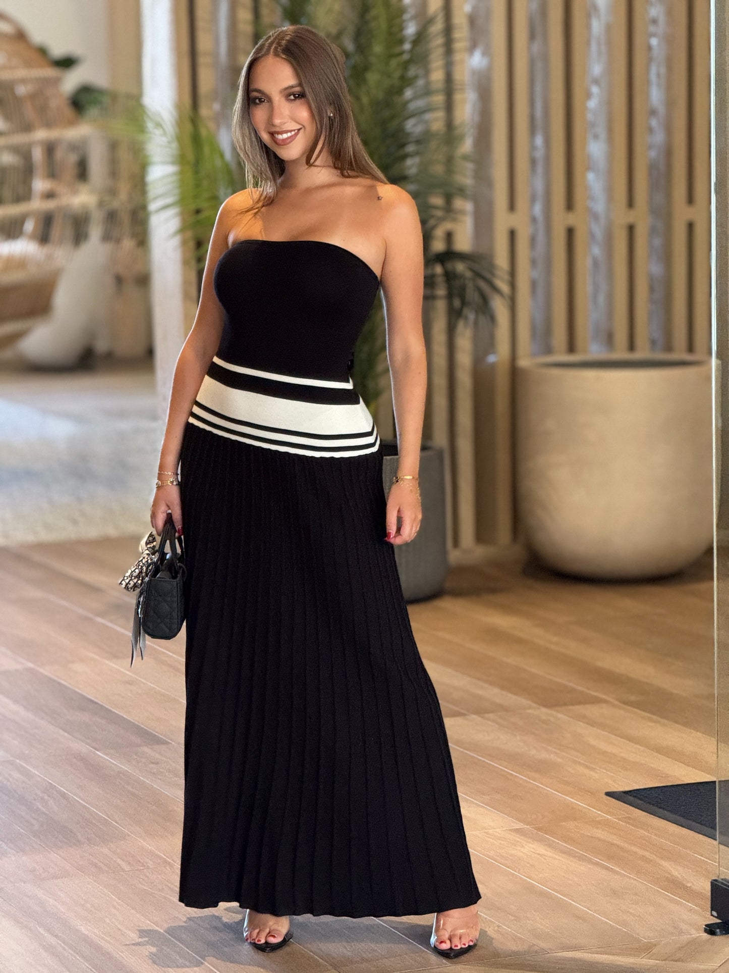 Giannina Black Knitted Dress