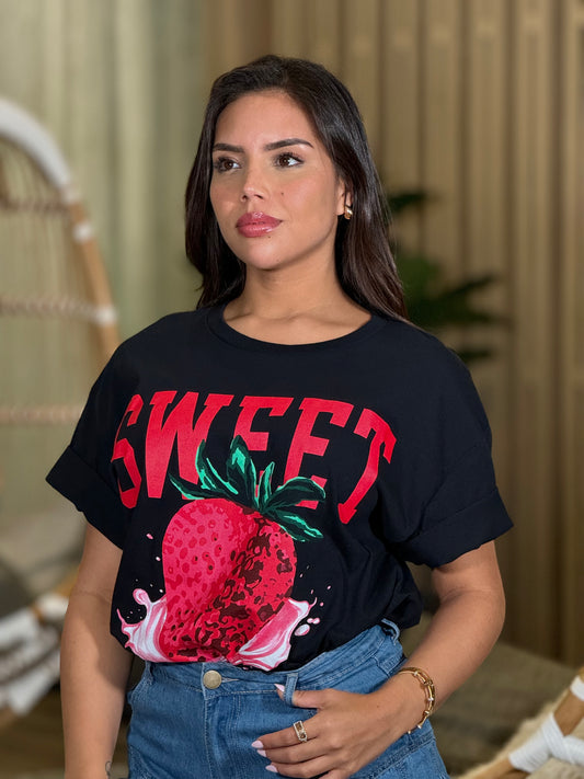 Strawberry Black T-Shirt